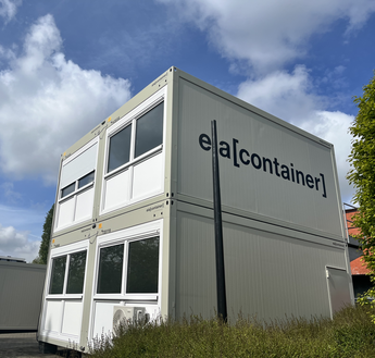 ELA Container Showroom Anlage bei Kundenevent in Belgien